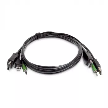 StarTech.com 1,8 m DisplayPort KVM-Kombikabel mit USB 2.0 und 3,5-mm-Audio – TAA-konform