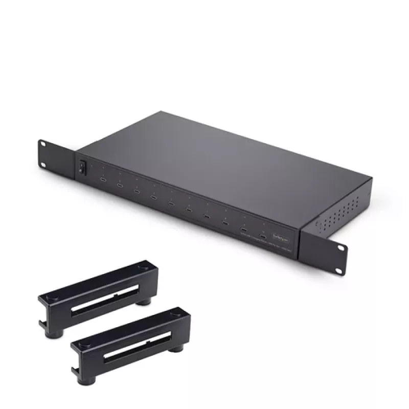 StarTech.com 10-Port USB-C-Ladestation - 60W pro Port, 350W Gesamt, USB PD 3.0, TAA-konform, Desktop 10E-CHARGING-STATION