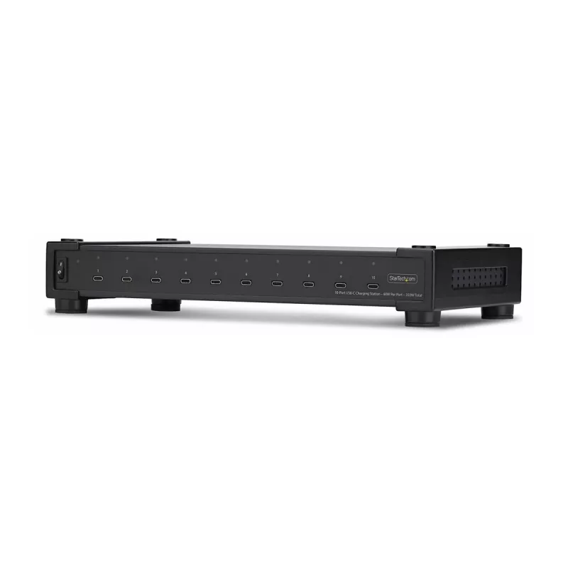StarTech.com 10-Port USB-C-Ladestation - 60W pro Port, 350W Gesamt, USB PD 3.0, TAA-konform, Desktop 10E-CHARGING-STATION