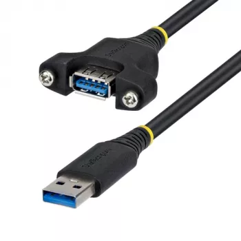 StarTech.com 2 m USB 3.0 Type-A Verlängerungskabel, Stecker auf Buchse Panel-Mount (USBPNLAFAM2M)
