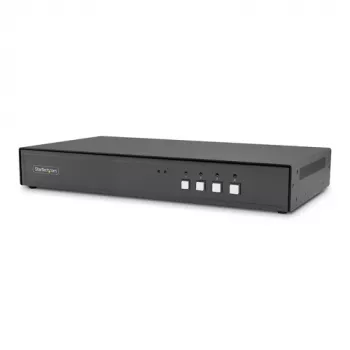 StarTech.com 4-Port KVM Switch mit Audio und USB-Hub - DVI-I, 1920x1200, Hotkeys