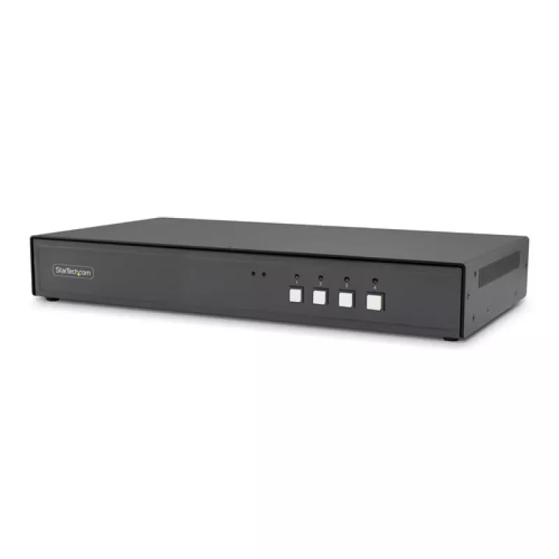 StarTech.com 4-Port KVM Switch mit Audio und USB-Hub - DVI-I, 1920x1200, Hotkeys