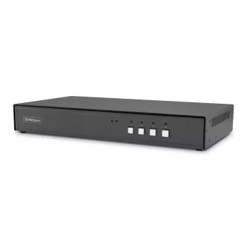 StarTech.com 4-Port KVM Switch mit Audio und USB-Hub - DVI-I, 1920x1200, Hotkeys