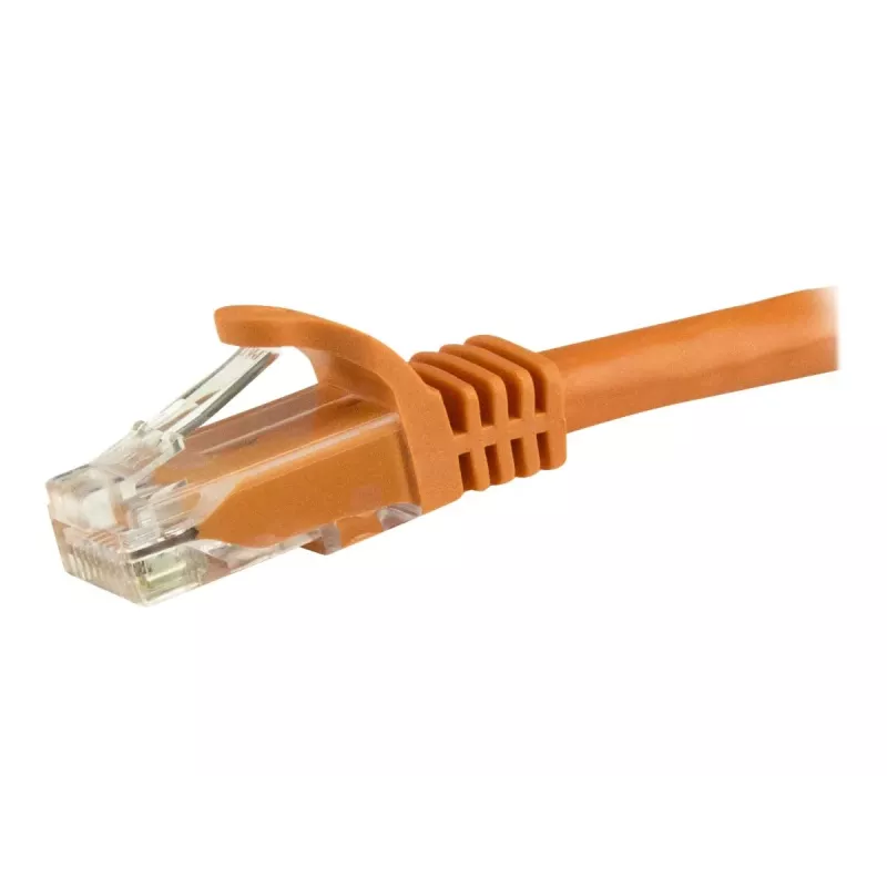 StarTech.com 7,5m CAT6 Ethernet-Kabel, 10 Gigabit Snagless RJ45 650MHz 100W PoE Patchkabel, CAT 6 10GbE UTP Netzwerkkabel mit Zugentlastung, Orange, Verkabelung UL-zertifiziert/TIA - Kategorie 6 - 24AWG (N6PATC750CMOR)