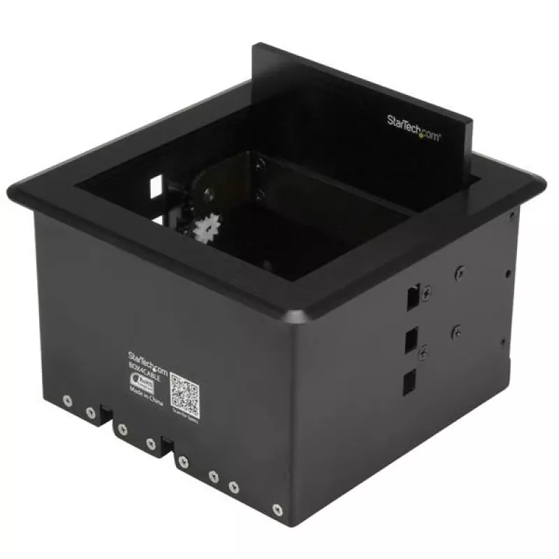 StarTech.com Kabelmanagement-Box für Konferenztische - Schwarz - Einbau-Pop-up