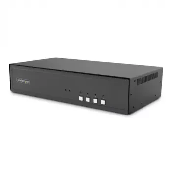 StarTech.com Secure 4-Port Dual Monitor 4K DisplayPort KVM Switch mit USB 3.0 Hub und Audio