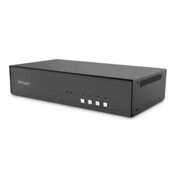 StarTech.com Secure 4-Port Dual Monitor 4K DisplayPort KVM Switch mit USB 3.0 Hub und Audio