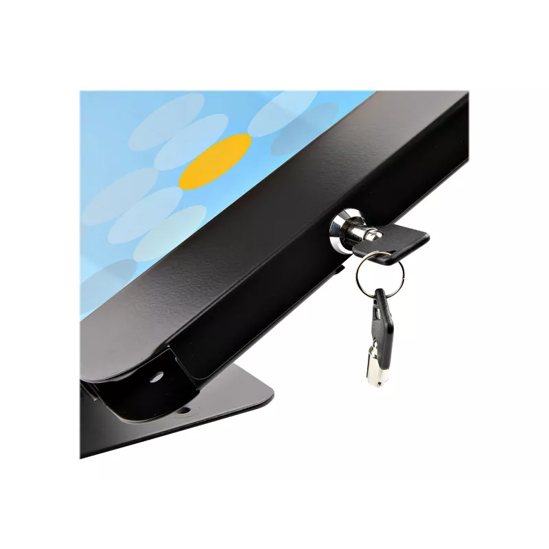 StarTech.com Sicherer Tablet-Ständer – Diebstahlsicherer Universal-Tablethalter für Tablets bis 10,5 Zoll, abschließbarer Schreibtisch-K-Slot, VESA-Halterung, Wandhalterung – Sicherer POS-Tablet-Ständer (SECTBLTPOS2)