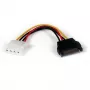 StarTech LP4 auf SATA Stromadapterkabel 15 cm (6 Zoll) - Buchse auf Stecker