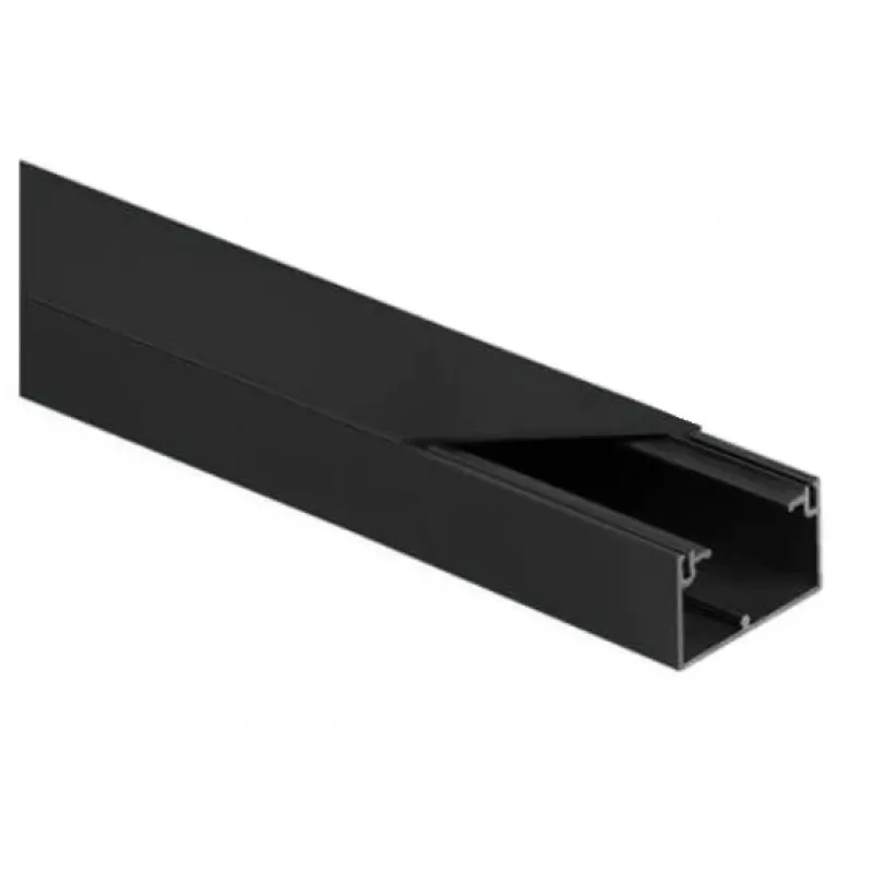 STASIŃSKI CLS 40x25 Elektro-Installationskanal-Set Schwarz 2m (10er-Pack)
