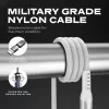 STATIK PowerPivot Pro Nylon Braided Cable, USB-C auf USB-C, 1m, Weiß
