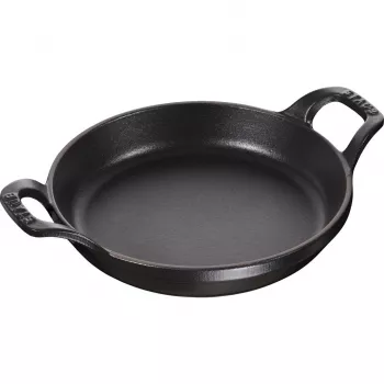 Staub Runde Back- & Auflaufform 16 cm 0,4 L Gusseisen Schwarz
