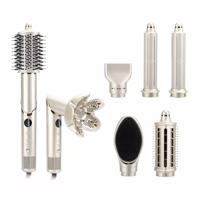 StayBeauty von Extralink M-17959L Faltbarer 8-in-1 Heißluft-Styler mit Ionisierung, 1400W, 8 Aufsätze, Styling-Set