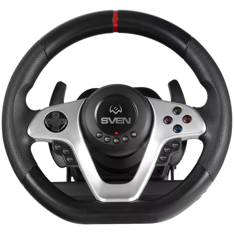 Lenkrad SVEN GC-W1000 mit Pedalen, Schaltgetriebe, Force Feedback, D-Pad, 17 Tasten, für Xbox One/PS4/PC/X-D-Inpu