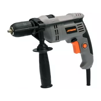 STHOR 78997 Schlagbohrmaschine 800W mit 13mm Zahnkranzbohrfutter, 0-3000 U/min, 0-48000 Schläge/min, Drehzahlregelung, Rechts-/Linkslauf, Zusatzhandgriff, Tiefenanschlag