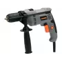 STHOR 78997 Schlagbohrmaschine 800W mit 13mm Zahnkranzbohrfutter, 0-3000 U/min, 0-48000 Schläge/min, Drehzahlregelung, Rechts-/Linkslauf, Zusatzhandgriff, Tiefenanschlag