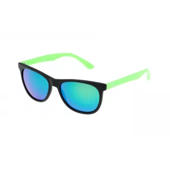 STING MAN SS654154U28V Rechteckige Sonnenbrille - Schwarzer Rahmen, graue Gläser 56/17/140 mm