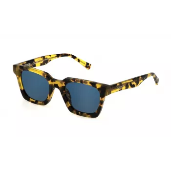 STING SST476-490781 Unisex Rechteck-Sonnenbrille - Graue Gläser - Acetatrahmen