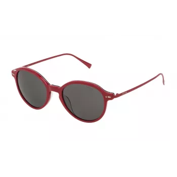 STING Unisex Sonnenbrille SST007510TA6 - Schwarzer Acetatrahmen, graue Polycarbonatgläser, UV400-Schutz, 51 mm Glasbreite