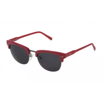 STING Unisex Sonnenbrille SST02551568F Rechteckig Glänzend Schwarz Rahmen Verlauf Grau Gläser 51/20/145 mm