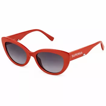 STING Damen SST458-5309JT Rechteckige Acetat-Sonnenbrille Havana Braun 53/19/140 mm UV400