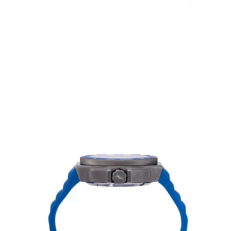 STRUMENTO MARINO SM129S-TTBNBL Herren Automatische Taucheruhr 46mm Blaues Zifferblatt Silikonarmband