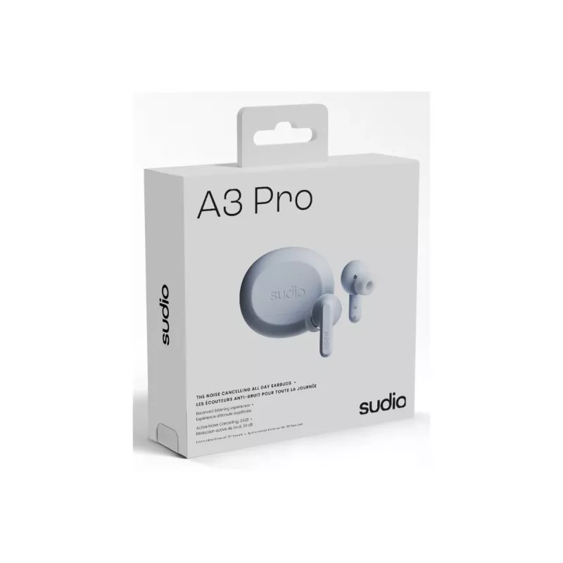 Sudio A3 Pro kabellose Ohrhörer, Bluetooth 5.4, Powder Blue