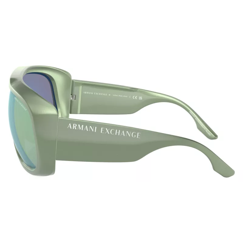 Sonnenbrille Armani Exchange Unisex AX4143SU83542 Rechteckig Vollrand Kunststoff Schwarz Dunkelgrau 67mm