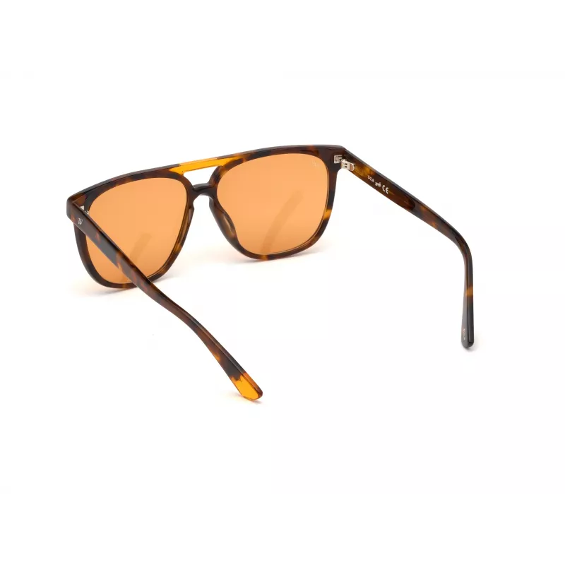 Sonnenbrille WEB EYEWEAR Unisex WE0263-5956J Square Havana Acetat-Fassung Grüne Polycarbonat-Gläser 59/13/145 mm UV400
