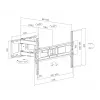 Sunne Full-Motion TV-Wandhalterung 37-86 Zoll Schwarz 50 kg