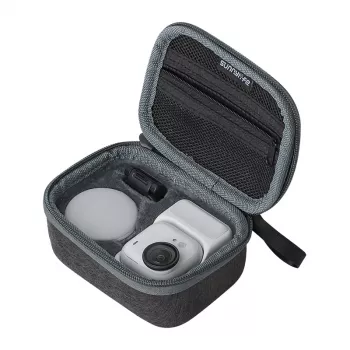 Sunnylife Mini-Tasche für Insta360 GO 2 - EVA-Hartschalen-Schutzhülle mit Karabiner, Schwarz
