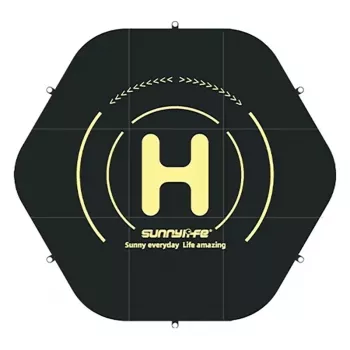 Sunnylife TJP10 Hexagonale Drohnen-Landeplatte 110cm Doppelseitig Orange/Blau