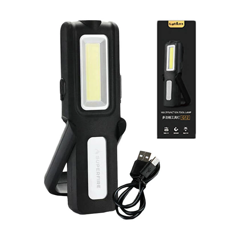 Superfire G12 Werkstatt-Taschenlampe, 566lm, USB