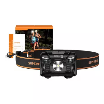 Superfire HL06 500 Lumen Wiederaufladbare LED-Stirnlampe, IP44