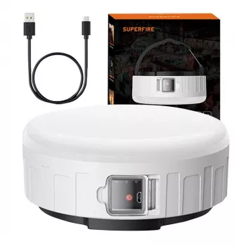 Superfire T25 Campingleuchte, 400 lm, USB, 3 Modi