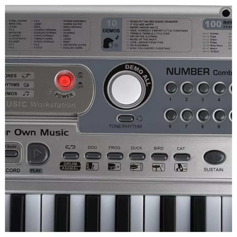 SUPRIMO 824 USB - 49-Tasten elektronische Lernkeyboard mit Mikrofon für Kinder