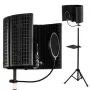 SUPRIMO AC5 SET 5-Panel Akustik-Trennwand für Mikrofon, faltbar, Schwarz