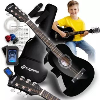 SUPRIMO JRA SET BK 1/4 Größe Akustikgitarren-Set Schwarz