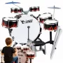 SUPRIMO K-DRUMS 2 Großes Kinderschlagzeug mit 6 Trommeln, Rot/Schwarz