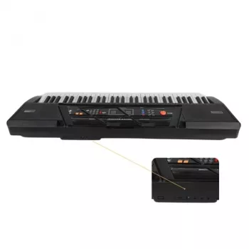 SUPRIMO MQ 6116 61-Tasten Kinder-Keyboard mit LCD, 128 Klängen, 128 Rhythmen, Aufnahme, Mikrofonanschluss, Schwarz
