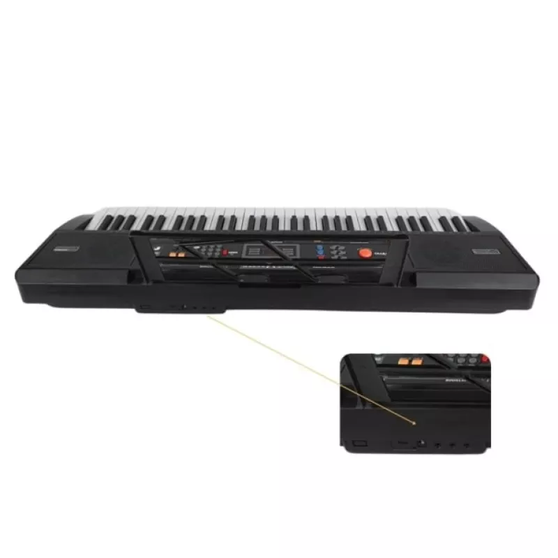 SUPRIMO MQ 6116 61-Tasten Kinder-Keyboard mit LCD, 128 Klängen, 128 Rhythmen, Aufnahme, Mikrofonanschluss, Schwarz