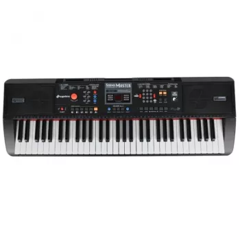 SUPRIMO MQ 6116 61-Tasten Kinder-Keyboard mit LCD, 128 Klängen, 128 Rhythmen, Aufnahme, Mikrofonanschluss, Schwarz