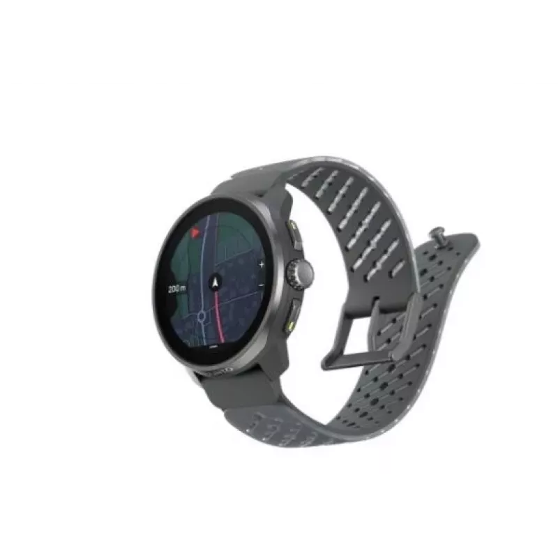 Suunto Race S Graphite GPS-Multisportuhr mit 1,32 inch AMOLED-Touchscreen, Edelstahl, Herzfrequenzmessung, 100m Wasserdichtigkeit