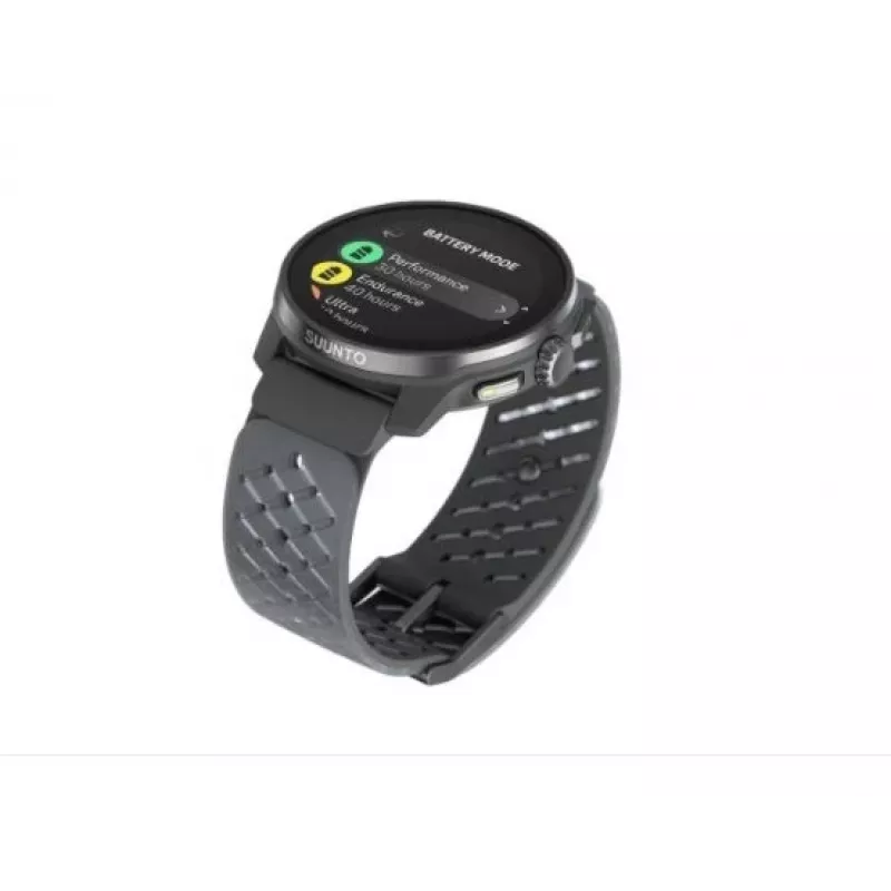 Suunto Race S Graphite GPS-Multisportuhr mit 1,32 inch AMOLED-Touchscreen, Edelstahl, Herzfrequenzmessung, 100m Wasserdichtigkeit