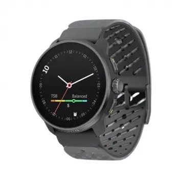 Suunto Race S Graphite GPS-Multisportuhr mit 1,32 inch AMOLED-Touchscreen, Edelstahl, Herzfrequenzmessung, 100m Wasserdichtigkeit