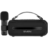 SVEN PS-255 Lautsprecher, Schwarz (12W, Bluetooth, FM, USB, Karaoke-Mikrofon, 3600mAh)