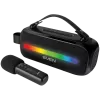 SVEN PS-255 Lautsprecher, Schwarz (12W, Bluetooth, FM, USB, Karaoke-Mikrofon, 3600mAh)