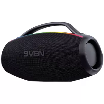 SVEN PS-399 Tragbarer Bluetooth-Lautsprecher 100 W RMS mit Auracast, TWS, IPx5, USB, Schwarz