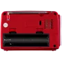 SVEN SRP-150 Tragbarer Lautsprecher, Rot (3W, Bluetooth, FM/AM/SW, USB, microSD, Taschenlampe, Akku)