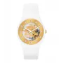 Swatch SUOZ148 Damenuhr 41mm Blau Silikon